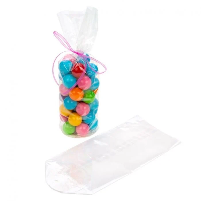 Plastpåsar rund Botten 7x25,4cm 40 mikron och med Pappersbotten (50 st) [RPBG2]