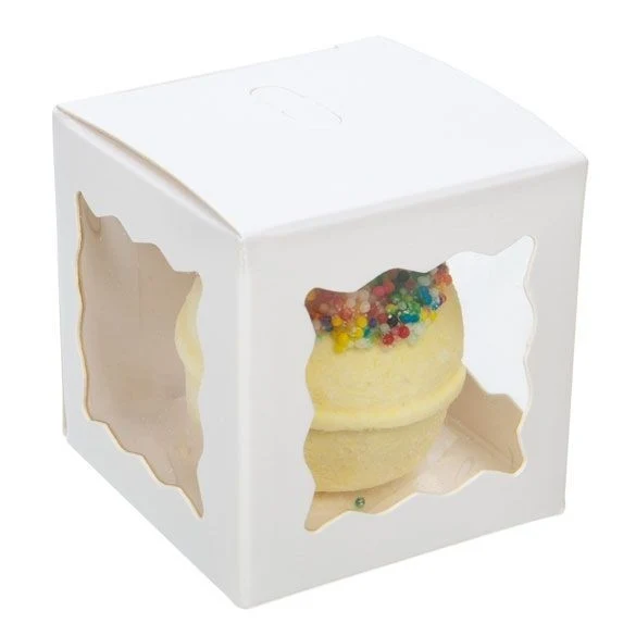 Papperslådor Vit med 3 fönster 5x5x5cm (25 st) [WGWG347]