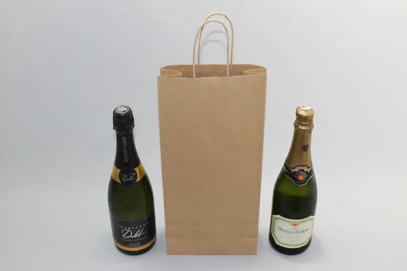Kraftpåsar för Flaskor Brun 18x8x39cm Kraft Papper 100 g/m (50 st) [PAWF1839]
