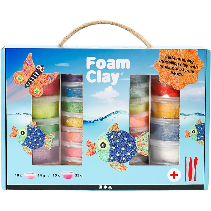 Foam Clay® Presentask, mixade färger, 1 set [HOB-98112]