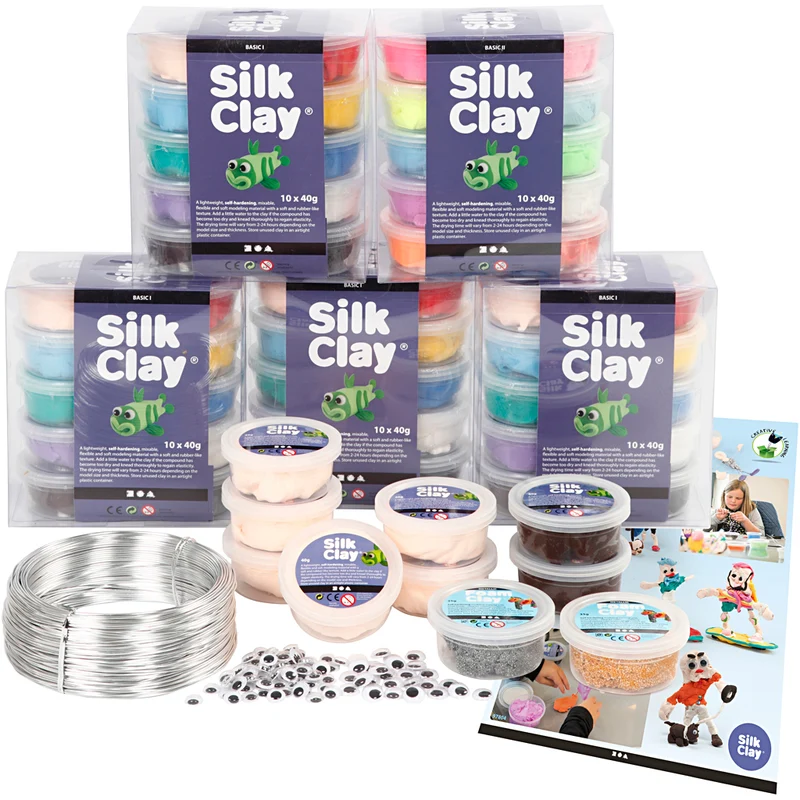 Grupp DIY Kit Silk Clay® figurer, 1 set [HOB-97804]