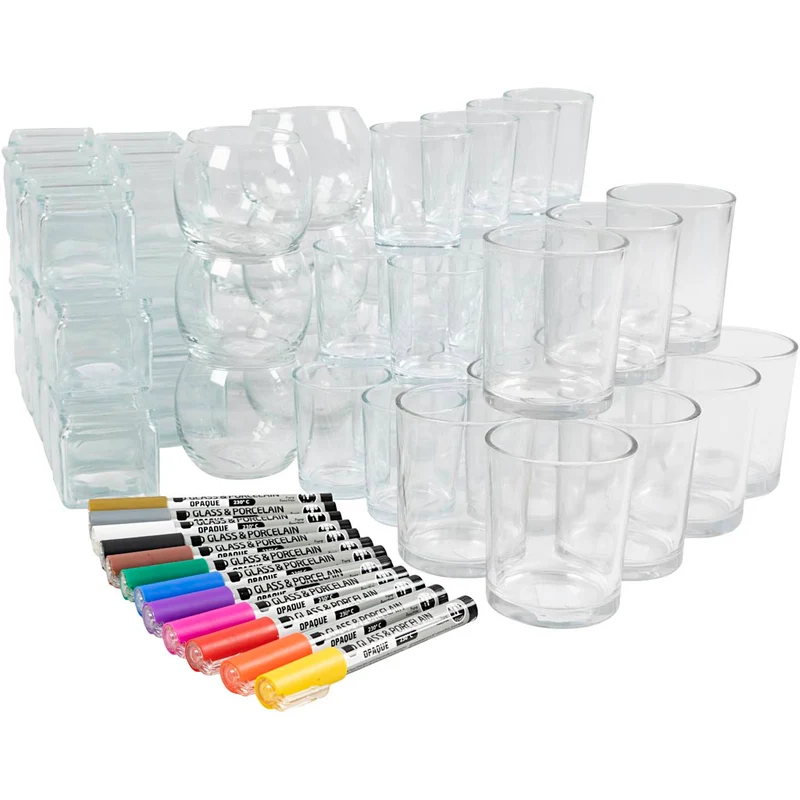 Grupp DIY Kit Ljushållare med porslinstusch, 1 set [HOB-97418]