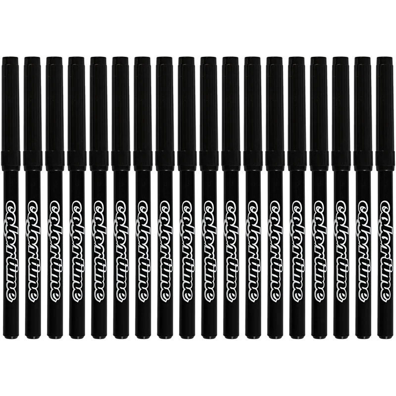 Colortime Marker, line width: 2 mm, black, 18pcs [HOB373561]