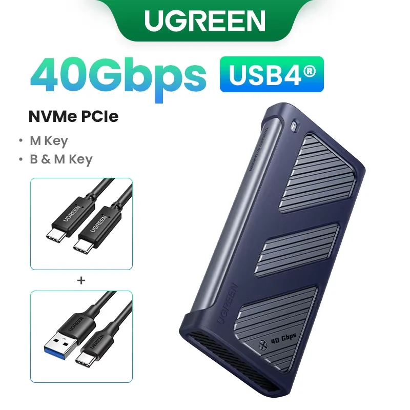 UGREEN M.2 SSD Enclosure | NVMe & SATA | USB 3.2 Gen2 20Gbps | Supports 2230–2280