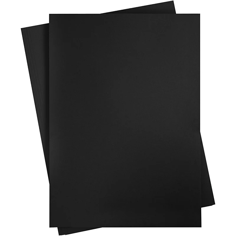 Card, A2 420x600 mm, 180 g, coal black, 10sheets [HOB21527]