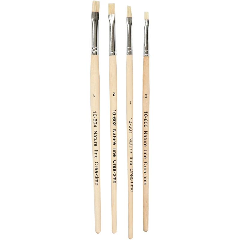 Nature Line Brushes, no. 00-1-2-4, short handles, 4 pc/ 1 pack [HOB100264]