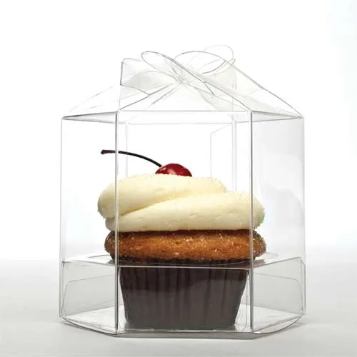 Cupcakeboxar för singlar 8,9x8,9x9,5 cm (100 st) [CBS238]