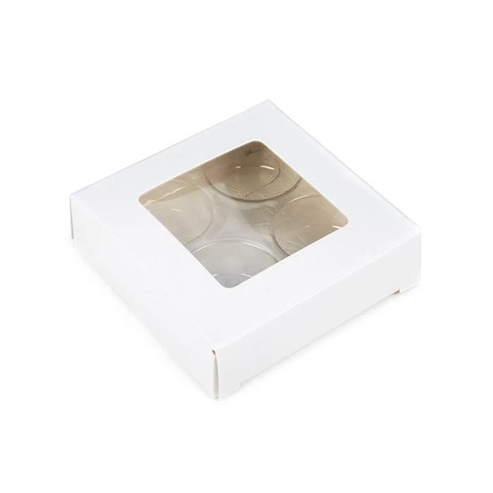Vit Kraft Artisan Candy Box Set, rund insats 7x2.1x6.8 cm (25 st) [CNDYR276W]