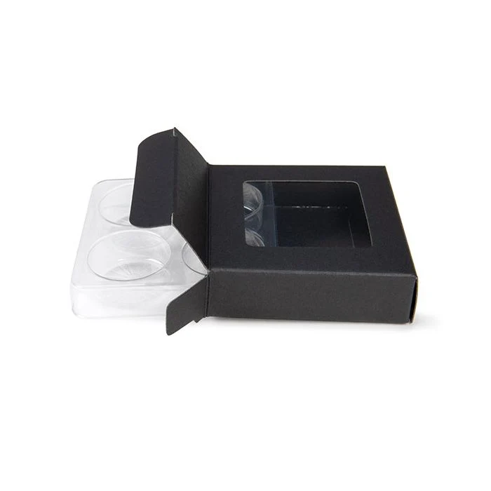 Svart Kraft Artisan Candy Box Set, rund insats 7x2.1x6.8 cm (25 st) [CNDYR276B]