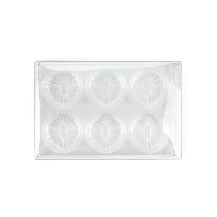 Clear Artisan Candy Box Set, Round Insert 7x2.1x10.3 cm (25 pieces) [CNDYR274]