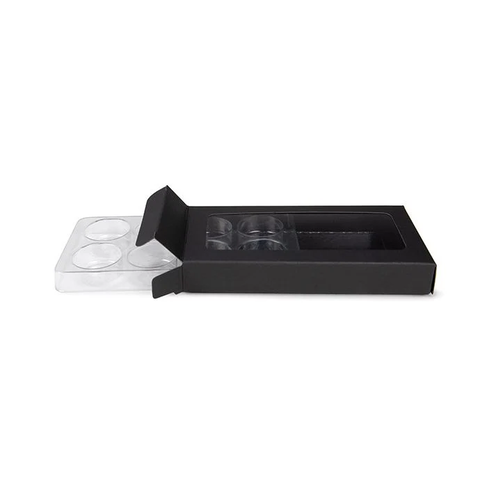 Svart Kraft Artisan Candy Box Set, rund insats 7x2.1x13.8 cm (25 st) [CNDYR272B]