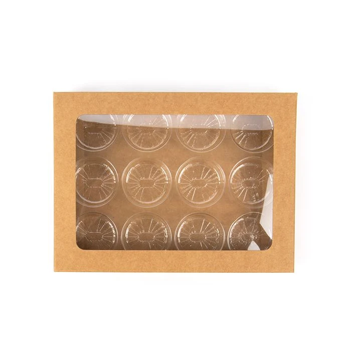 Kraft Artisan Candy Box Set, rund insats 10,2x2,1x13,8 cm (25 st) [CNDYR271]