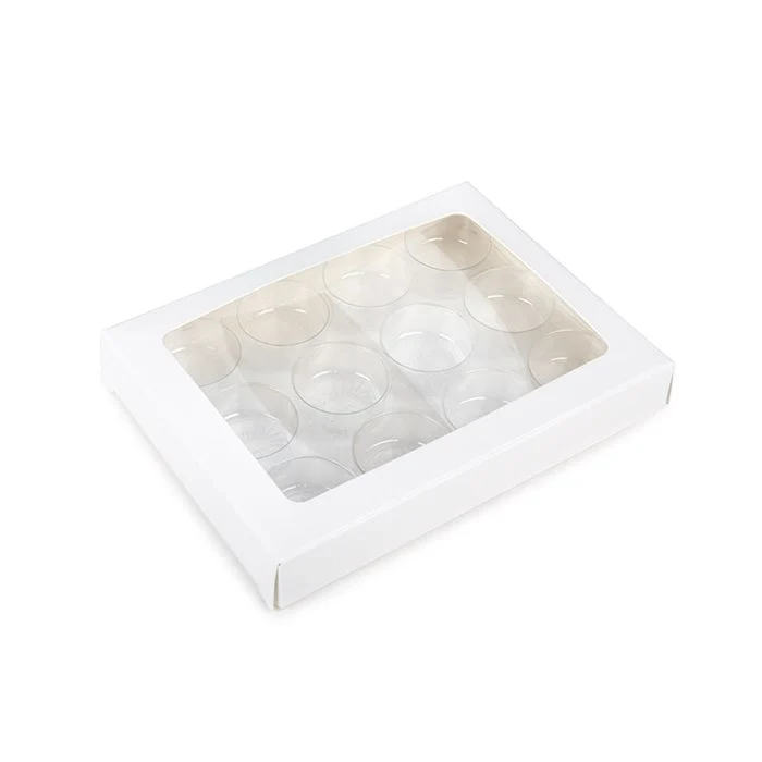 Vit Kraft Artisan Candy Box Set, rund insats 10.2x2.1x13.8 cm (25 st) [CNDYR270W]