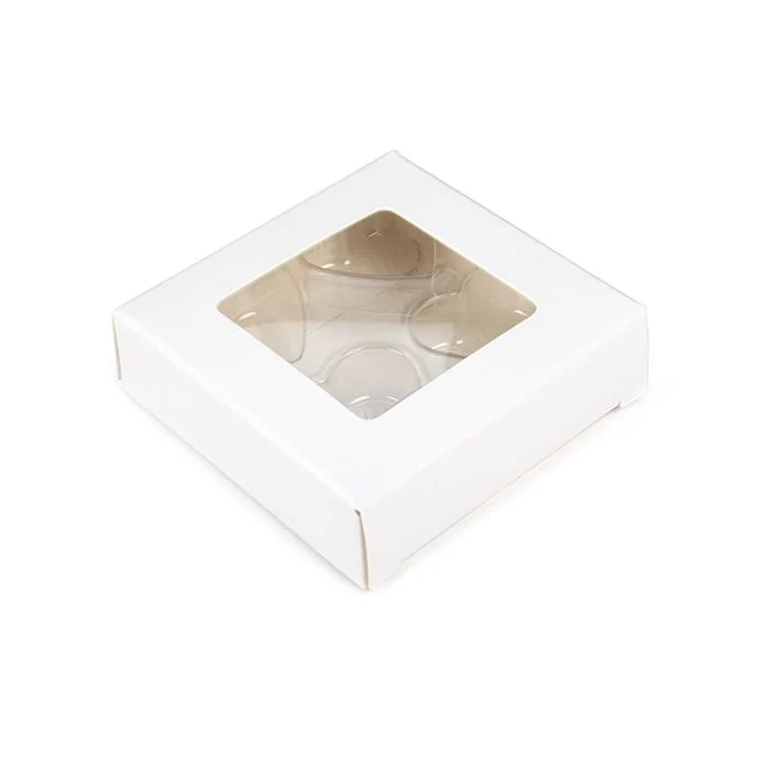 Vit Kraft Artisan Candy Box Set, Hjärtinsats 7x2.1x6.8 cm (25 st) [CNDYH276W]
