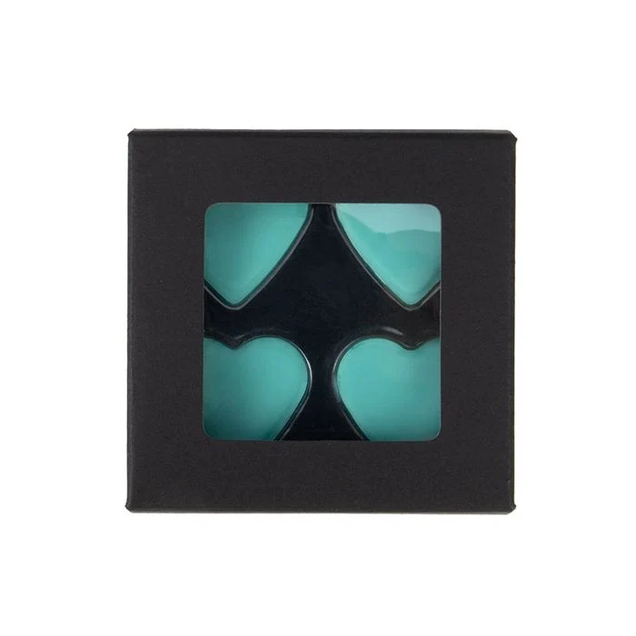 Black Kraft Artisan Candy Box Set, Heart Insert 7x2.1x6.8 cm (25 pieces) [CNDYH276B]