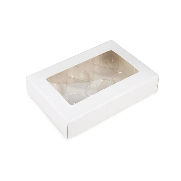Vit Kraft Artisan Candy Box Set, Hjärtinsats 7x2.1x10.3 cm (25 st) [CNDYH274W]