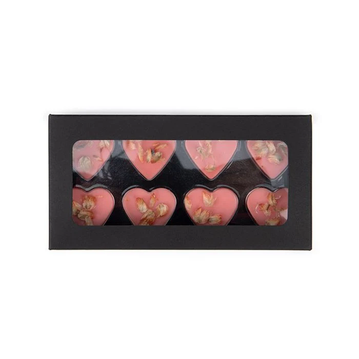 Svart Kraft Artisan Candy Box Set, Hjärtinsats 7x2.1x13.8 cm (25 st) [CNDYH272B]
