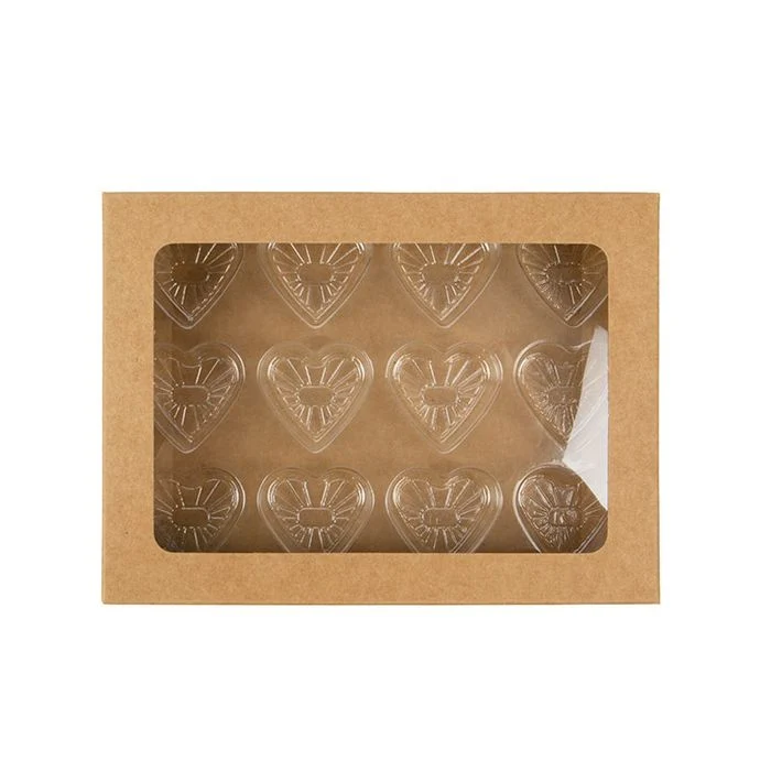 Kraft Artisan godislåda, hjärtinsats 10,2x2,1x13,8 cm (25 st) [CNDYH271]