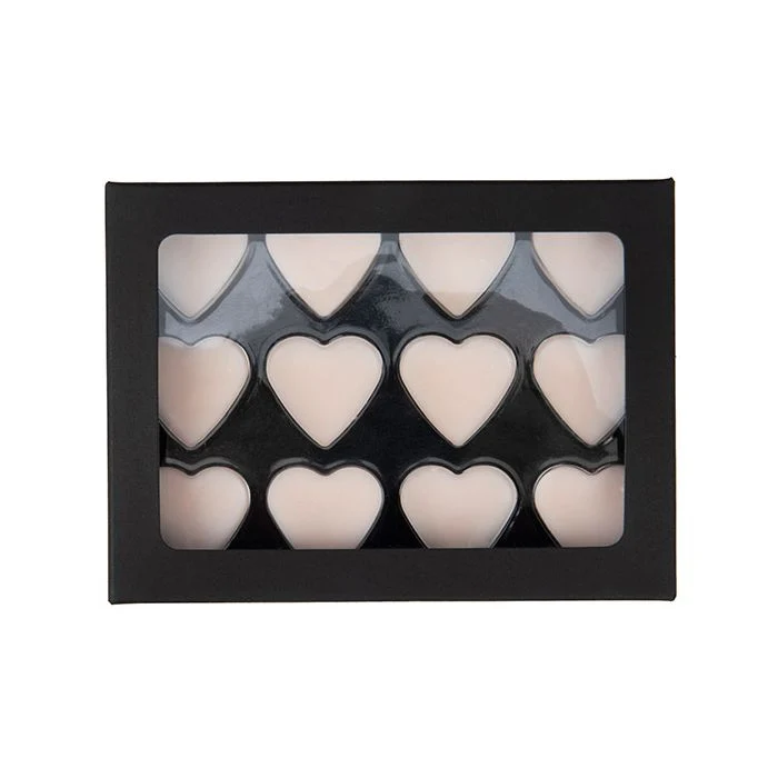 Svart Kraft Artisan Candy Box Set, Hjärtinsats 10.2x2.1x13.8 cm (25 st) [CNDYH270B]