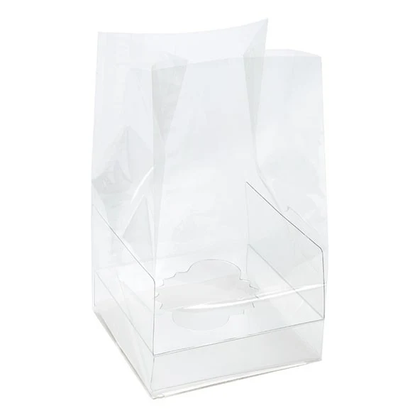 Cupcakepåsar med pappersbotten för singlar 10,2 x 10,2 x 17,8cm (100 st) [CBG4]