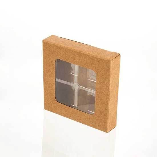 Kraft Artisan Candy Box Sets för 4 7 x 2,1 x 6,8 cm (25 st) [CNDY277]
