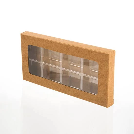 Kraft Artisan Candy Box Sets för 8 7 x 2,1 x 13,8cm (25 st) [CNDY273]