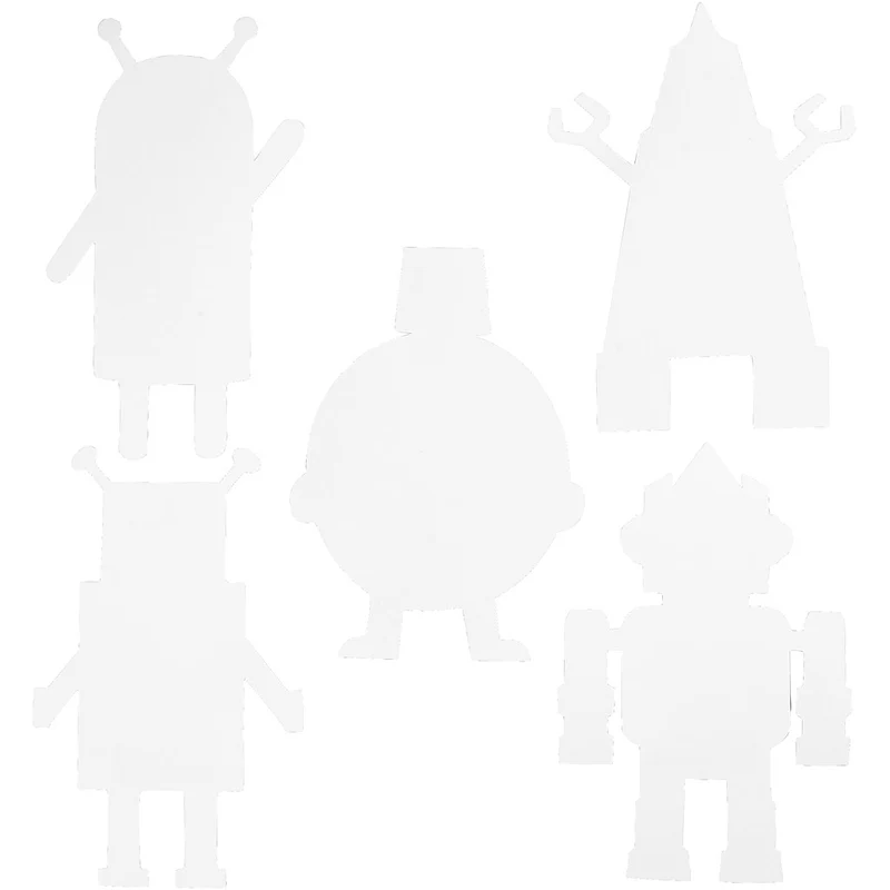 Robot, H: 22,5-24 cm, B: 15-16 cm, 230 g, vit, 16 st./ 1 förp. [HOB-95207]