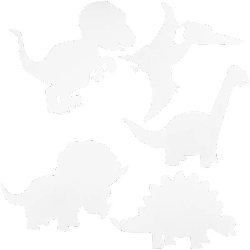 Dinosaurier, H: 15-22 cm, B: 24-25 cm, 230 g, vit, 16 st./ 1 förp. [HOB-95205]