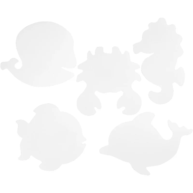 Havets djur, H: 18,5-26 cm, B: 15-29 cm, 230 g, vit, 16 st./ 1 förp. [HOB-95198]