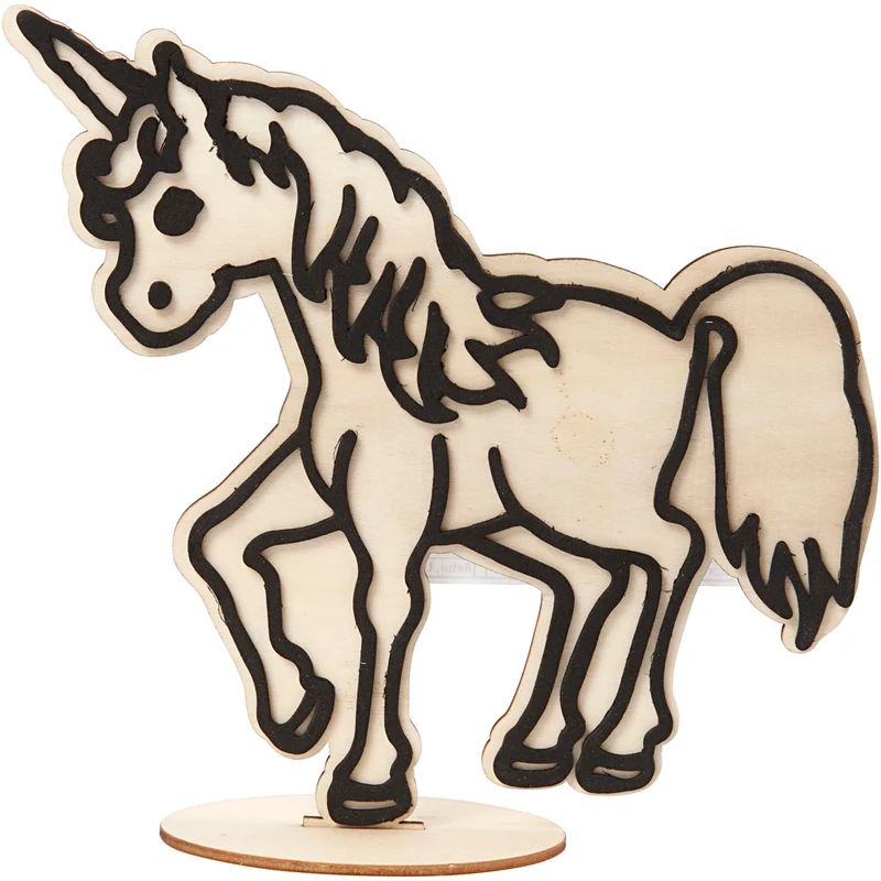 Dekorationsfigur, Enhörning, H: 19 cm, 1 st. [HOB-791954]