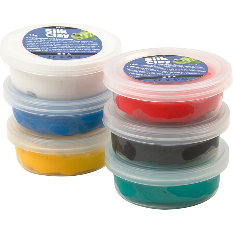 Silk Clay®, standardfärger, 6x14 g/ 1 förp. [HOB-79141]