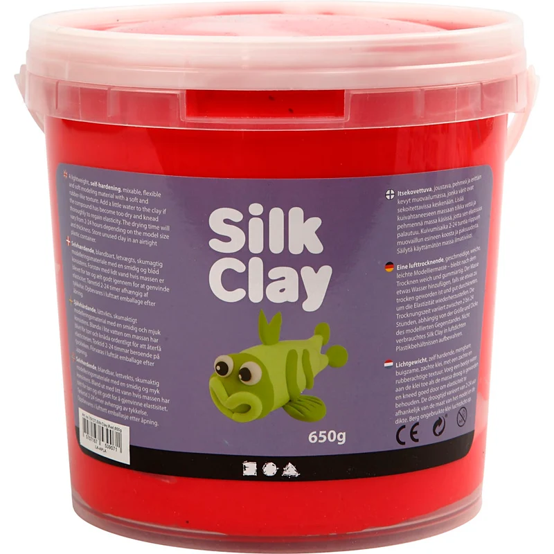 Silk Clay®, röd, 650 g/ 1 hink [HOB-79127]