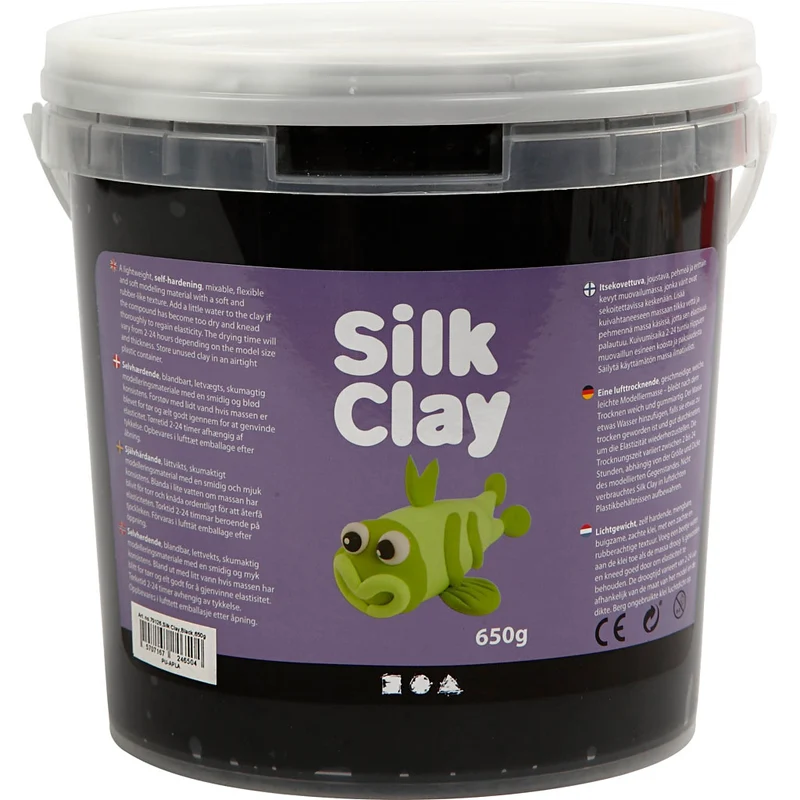 Silk Clay®, svart, 650 g/ 1 hink [HOB-79126]