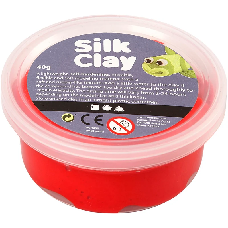Silk Clay®, röd, 40 g/ 1 burk [HOB-79104]