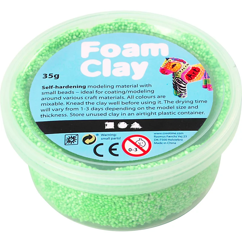 Foam Clay® , neongrön, 35 g/ 1 burk [HOB-78927]