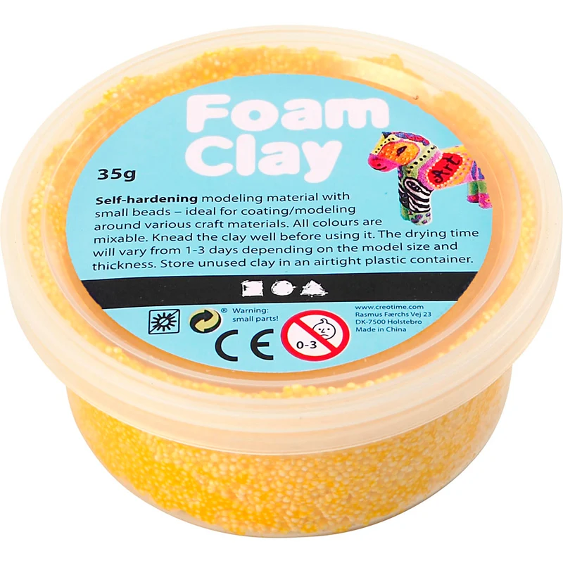 Foam Clay® , gul, 35 g/ 1 burk [HOB-78924]