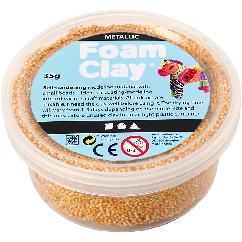 Foam Clay® , metallic, guld, 35 g/ 1 burk [HOB-78918]