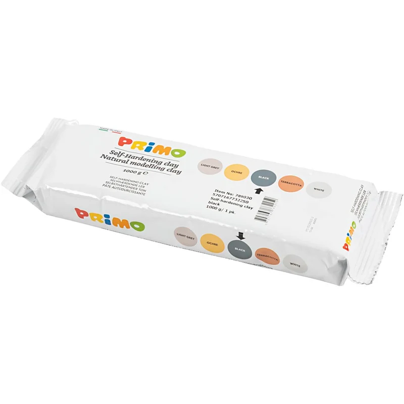 Självhärdande Lera, svart, 12x1000 g/ 1 förp. [HOB-78903]