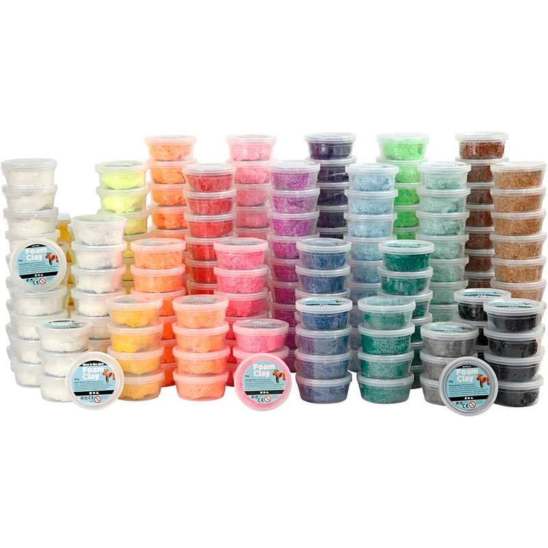 Foam Clay® , mixade färger, 21x10 burk/ 1 förp. [HOB-78876]