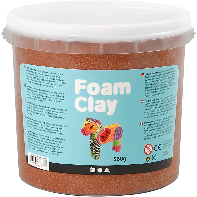 Foam Clay® , brun, 560 g/ 1 hink [HOB-78869]