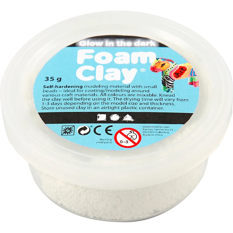 Foam Clay® , glow in the dark, 35 g/ 1 burk [HOB-78835]