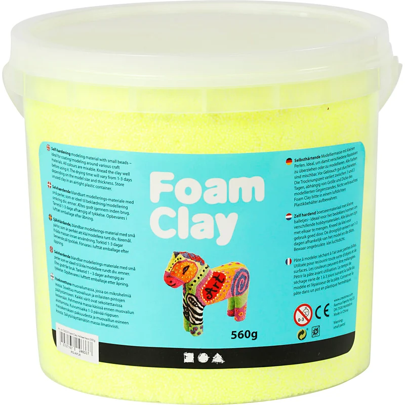Foam Clay® , neongul, 560 g/ 1 hink [HOB-78829]