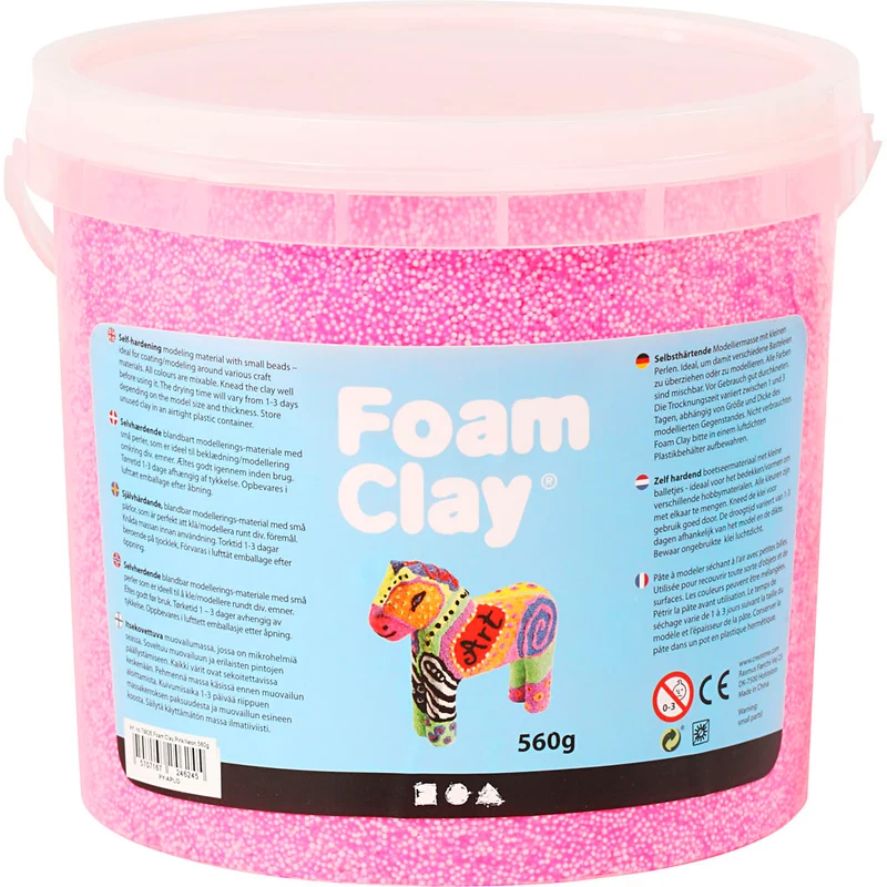 Foam Clay® , neonrosa, 560 g/ 1 hink [HOB-78826]