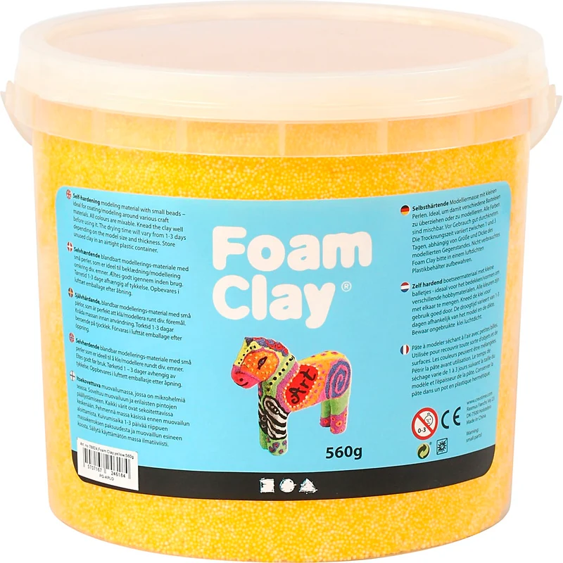 Foam Clay® , gul, 560 g/ 1 hink [HOB-78824]
