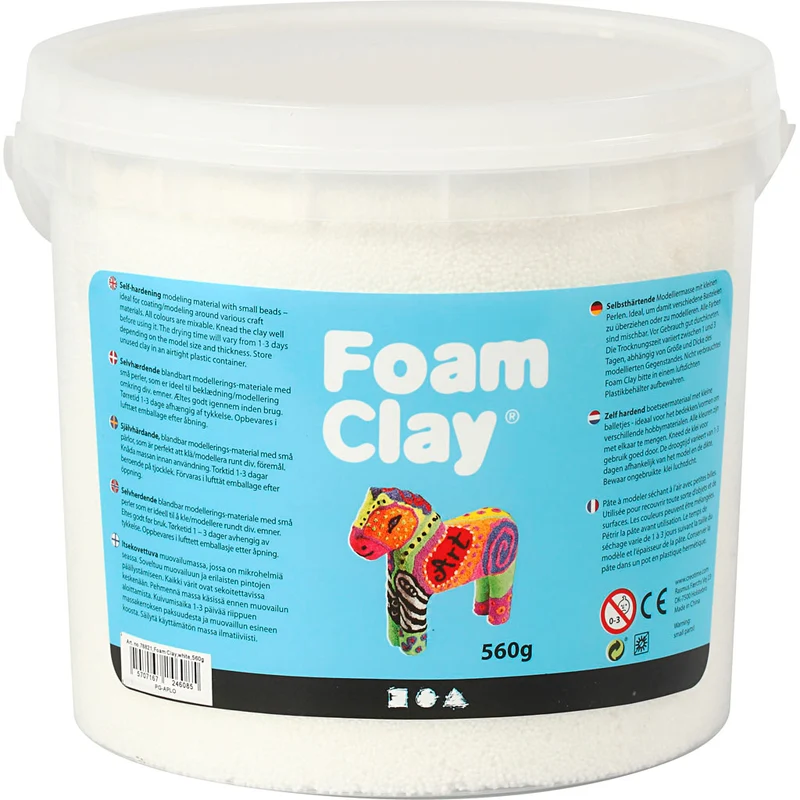 Foam Clay® , vit, 560 g/ 1 hink [HOB-78821]