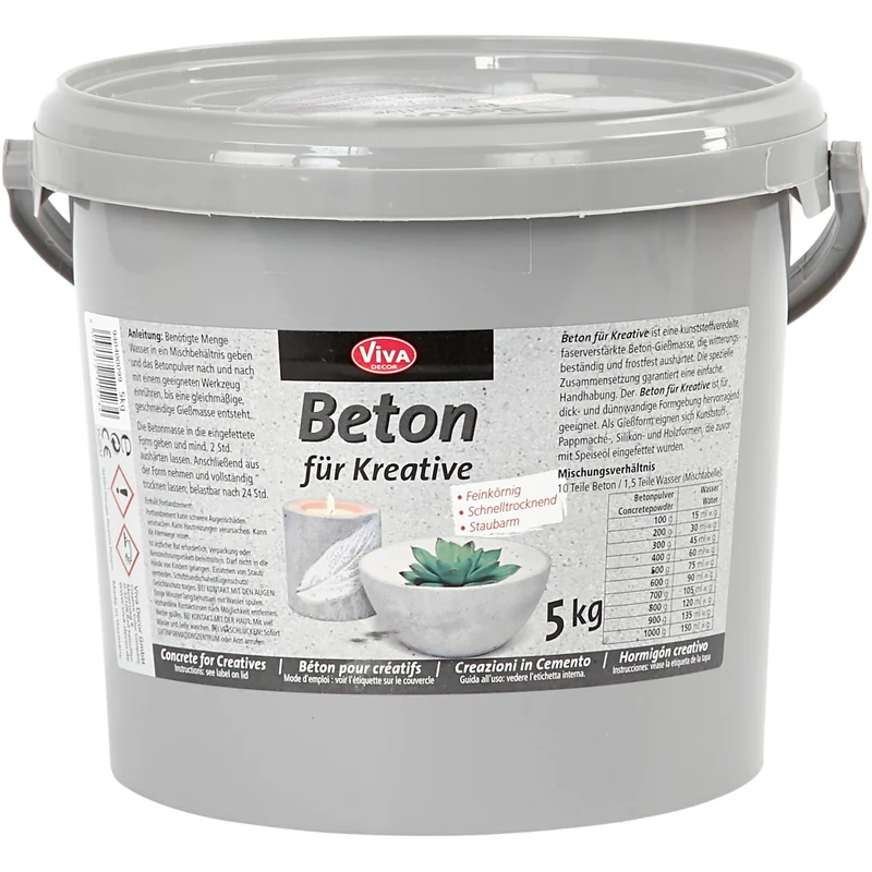Hobbybetong, grå, 5000 g/ 1 förp. [HOB-78666]