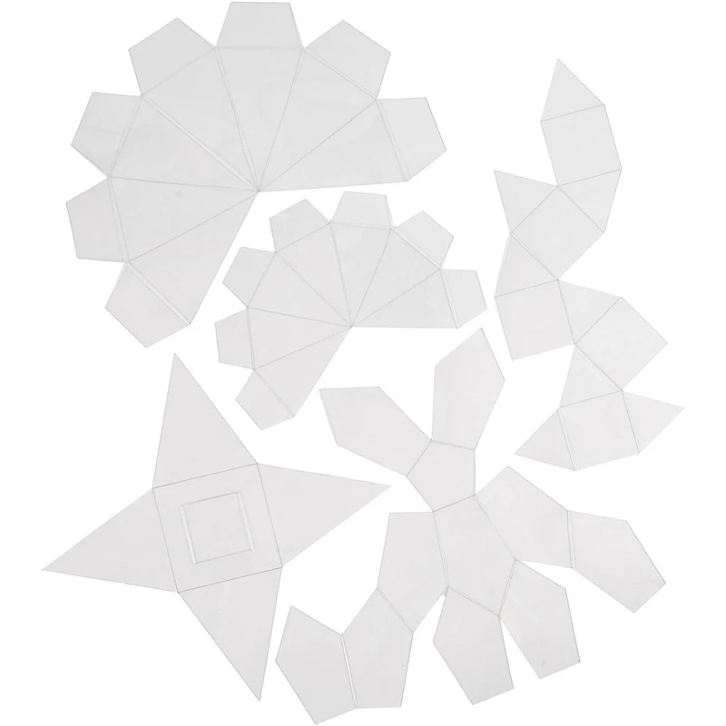 Gjutformar, geometriska former, H: 6-13 cm, transparent, 5 st./ 1 förp. [HOB-78644]