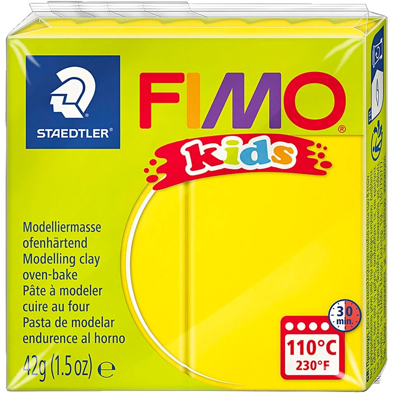 FIMO® Kids Clay, gul, 42 g/ 1 förp. [HOB-78521]