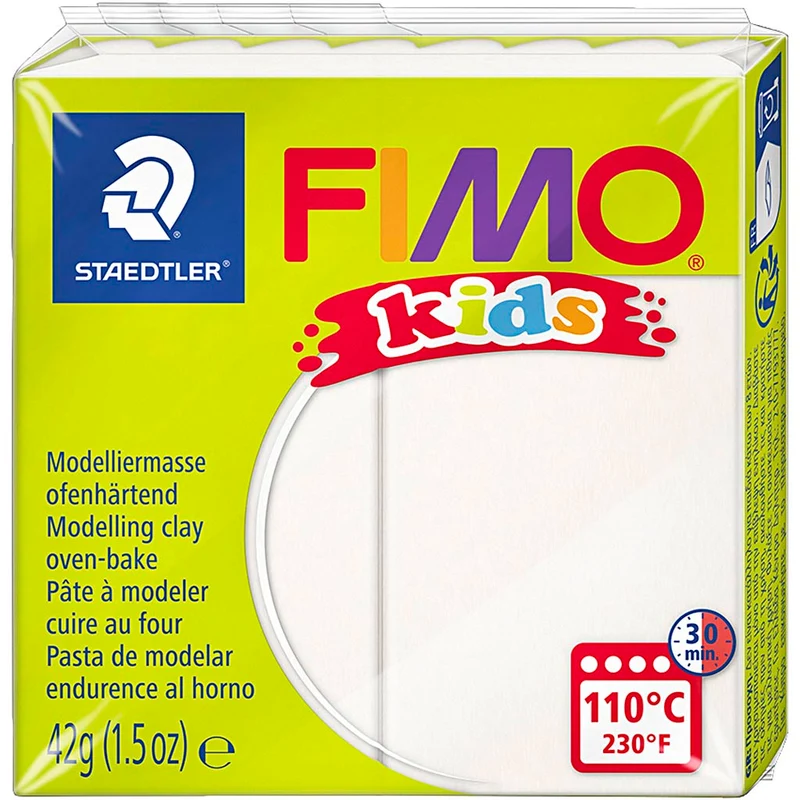FIMO® Kids Clay, vit, 42 g/ 1 förp. [HOB-78520]