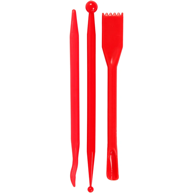 Modelleringspinnar, L: 14,5 cm, röd, 3 st./ 1 förp. [HOB-78266]